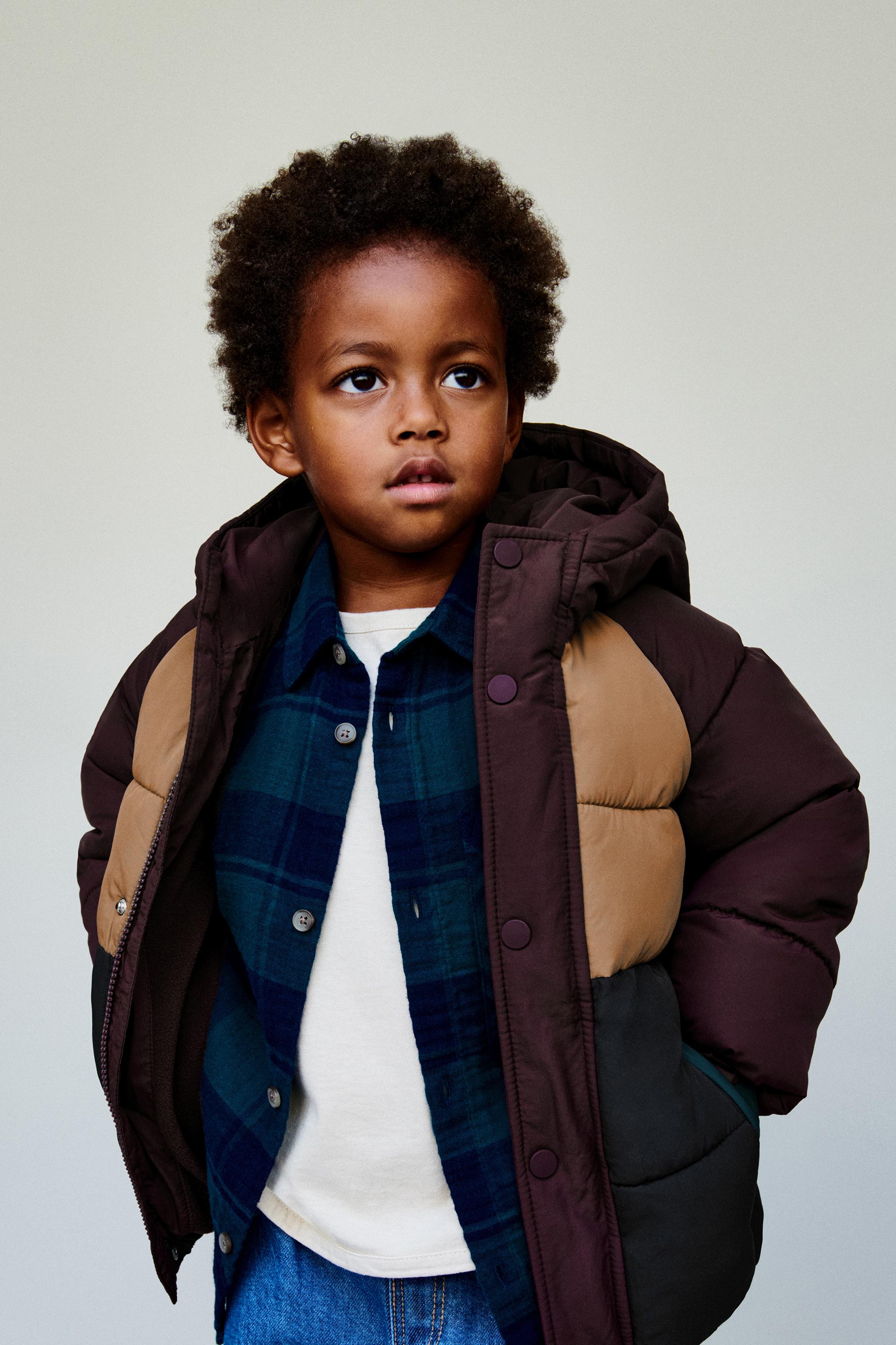 MANTEAU MATELASSÉ POLAIRE COLOR BLOCK DÉPERLANT